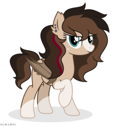 Size: 5490x6000 | Tagged: safe, artist:suramii, oc, oc only, oc:ryolit, bat pony, pony, absurd resolution, bat pony oc, coat markings, female, looking at you, raised hoof, show accurate, simple background, socks (coat markings), solo, transparent background