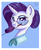 Size: 1535x1890 | Tagged: safe, artist:php97, rarity, pony, unicorn, g4, my little pony: friendship is magic, school daze, alternate hairstyle, bust, eyeshadow, female, glasses, hair bun, makeup, mare, mouth hold, necktie, pointer, portrait, schoolmarm rarity, smiling, solo, teacher