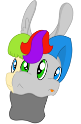 Size: 264x405 | Tagged: safe, artist:andandampersand, artist:toyminator900, oc, oc only, oc:andandampersand, :p, silly, simple background, tongue out, transparent background