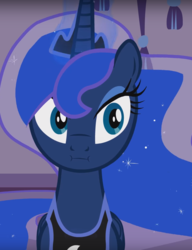 Size: 743x969 | Tagged: safe, artist:forgalorga, princess luna, alicorn, pony, everyone loves princess luna, g4, :i, cropped, female, mare, scrunchy face, solo