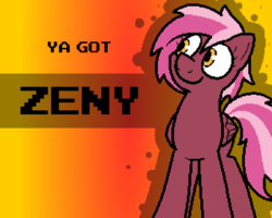Size: 1000x800 | Tagged: safe, artist:pokefound, derpibooru exclusive, oc, oc only, oc:zeny, pegasus, pony, banned from equestria daily, abstract background, female, mare, smiling, solo, ya got