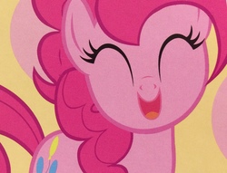 Size: 1923x1470 | Tagged: safe, pinkie pie, earth pony, pony, g4, official, cute, diapinkes, eyes closed, female, happy, open mouth, solo