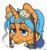 Size: 3565x3783 | Tagged: safe, artist:bitchiie, oc, oc:eissen, pony, unicorn, fallout equestria, cigarette, fallout, food, goggles, high res, male, mango, smoking, stallion