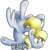 Size: 1671x1732 | Tagged: safe, artist:luximus17, derpy hooves, pegasus, pony, g4, clumsy, cute, derpabetes, female, mare, name, simple background, solo, spread wings, transparent background, wings