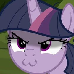 Size: 640x640 | Tagged: safe, edit, edited screencap, screencap, mean twilight sparkle, pony, g4, the mean 6, :3, >:3, clone, cropped, cute, evil grin, female, grin, mean twiabetes, smiling, solo, twiabetes