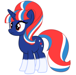 Size: 2417x2383 | Tagged: safe, artist:princeduskstripe, pony, unicorn, base used, female, high res, mare, ponified, simple background, solo, transparent background, united states
