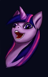 Size: 1004x1600 | Tagged: safe, artist:swiftielt, twilight sparkle, pony, g4, black background, bust, derp, female, open mouth, portrait, simple background, sketch, solo