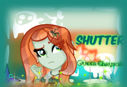 Size: 1124x768 | Tagged: safe, artist:yaycelestia0331, crackle cosette, queen chrysalis, equestria girls, g4, the mean 6, barrette, base used, equestria girls-ified, text