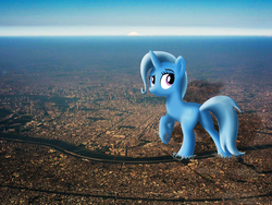 Size: 3000x2250 | Tagged: safe, trixie, pony, g4, giant pony, high res, highrise ponies, irl, macro, mega trixie, photo, ponies in real life, tokyo