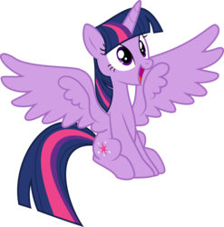 Size: 2000x2028 | Tagged: safe, artist:jp, derpibooru exclusive, twilight sparkle, alicorn, pony, g4, horse play, .svg available, cute, female, happy, high res, simple background, sitting, solo, spread wings, svg, transparent background, twiabetes, twilight sparkle (alicorn), vector, wings