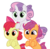 Size: 3034x3000 | Tagged: safe, artist:sollace, apple bloom, scootaloo, sweetie belle, seapony (g4), g4, surf and/or turf, .svg available, cute, cutie mark crusaders, high res, sea-mcs, seaponified, seapony apple bloom, seapony scootaloo, seapony sweetie belle, show accurate, simple background, species swap, transparent background, trio, vector