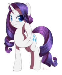 Size: 1800x2200 | Tagged: safe, artist:divlight, rarity, pony, unicorn, g4, alternate hairstyle, bedroom eyes, female, looking at you, mare, simple background, smiling, solo, transparent background