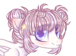 Size: 1631x1200 | Tagged: safe, artist:poppyglowest, oc, oc only, oc:bunni, pegasus, pony, bust, female, mare, portrait, simple background, solo, transparent background