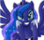 Size: 1280x1158 | Tagged: safe, artist:pencils, edit, editor:childofthenight, princess luna, alicorn, pony, g4, background removed, crown, cute, eye clipping through hair, female, grin, hoof shoes, hooves on cheeks, jewelry, looking at you, lunabetes, mare, regalia, simple background, smiling, smiling at you, solo, sparkly eyes, sparkly mane, spread wings, squishy cheeks, starry eyes, transparent background, wingding eyes