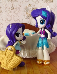 Size: 1200x1541 | Tagged: safe, artist:whatthehell!?, rarity, equestria girls, g4, my little pony equestria girls: better together, beach, bed, bedroom, book, clothes, doll, equestria girls minis, handbag, irl, photo, sandals, sarong, skirt, swimsuit, toy, ultra minis