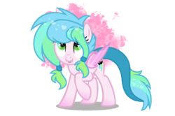 Size: 1248x827 | Tagged: safe, artist:chococakebabe, oc, oc only, oc:fairie box, bat pony, pony, fangs, female, heart eyes, mare, simple background, solo, transparent background, wingding eyes