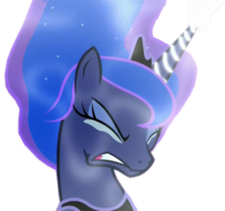 Size: 772x723 | Tagged: safe, edit, edited screencap, editor:childofthenight, screencap, princess luna, alicorn, pony, do princesses dream of magic sheep, g4, season 5, background removed, cropped, crying, eyes closed, female, glowing horn, horn, magic, mare, simple background, solo, transparent background