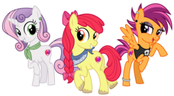 Size: 4000x2200 | Tagged: safe, artist:cheezedoodle96, apple bloom, scootaloo, sweetie belle, earth pony, pegasus, pony, unicorn, g4, .svg available, adolescence, alternate hairstyle, anklet, bow, braces, braid, clothes, cutie mark, cutie mark crusaders, ear piercing, earring, emo, female, filly, gradient hair, headcanon, jewelry, looking at you, neckerchief, nose piercing, nose ring, older apple bloom, older scootaloo, older sweetie belle, piercing, punk, raised hoof, rearing, scarf, scootapunk, simple background, smiling, spread wings, svg, tank top, teenage apple bloom, teenage scootaloo, teenage sweetie belle, teenager, the cmc's cutie marks, transparent background, trio, unshorn fetlocks, vector, wings