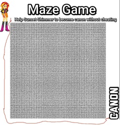 Size: 1776x1852 | Tagged: safe, sunset shimmer, equestria girls, g4, canon, congratulation, maze, maze game, mission accomplished, mission accomplished?, victory