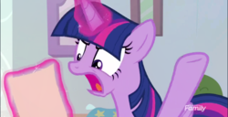 Size: 642x328 | Tagged: safe, edit, edited screencap, screencap, twilight sparkle, alicorn, pony, g4, marks for effort, angry, blank, female, glowing horn, horn, implied cutie mark crusaders, levitation, magic, meme, open mouth, paper, solo, telekinesis, twilight sparkle (alicorn), twilight sparkle's angry paper, yelling