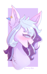 Size: 798x1256 | Tagged: safe, artist:erinartista, oc, oc only, oc:puff cloud, pony, bust, female, mare, portrait, simple background, solo, transparent background