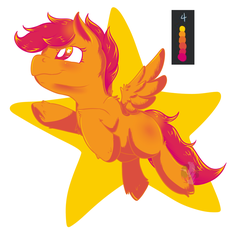 Size: 2304x2124 | Tagged: safe, artist:diamondsparkle7, scootaloo, pony, g4, female, flying, high res, limited palette, solo, starry eyes, stars, wingding eyes
