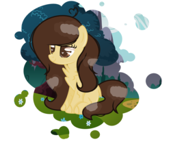 Size: 2968x2496 | Tagged: safe, artist:rachelclaraart, oc, oc only, oc:rachel, earth pony, pony, base used, chest fluff, female, flower, heart eyes, high res, mare, simple background, sitting, solo, transparent background, wingding eyes