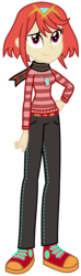 Size: 1381x4678 | Tagged: safe, artist:sketchmcreations, equestria girls, g4, clothes, commission, converse, equestria girls-ified, hand on hip, jewelry, necklace, pyra, scarf, shoes, simple background, smiling, sneakers, solo, tiara, transparent background, vector, xenoblade chronicles (series), xenoblade chronicles 2