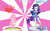 Size: 1440x900 | Tagged: safe, edit, editor:sonic ranger, rarity, equestria girls, equestria girls specials, g4, my little pony equestria girls: better together, my little pony equestria girls: forgotten friendship, care bears, cheer bear, logo, ponied up, sunburst background, super ponied up, tabitha st. germain, voice actor joke
