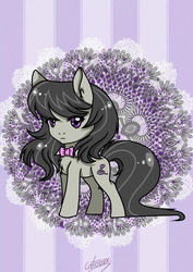 Size: 2893x4092 | Tagged: safe, artist:cottonaime, octavia melody, earth pony, pony, g4, bowtie, chest fluff, chibi, cute, female, mare, solo, tavibetes