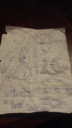 Size: 1152x2048 | Tagged: safe, artist:superroblox00, oc, oc only, oc:willight robinbine, alicorn, pony, alicorn oc, fangs, horn, lined paper, solo, traditional art, wings