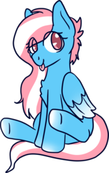 Size: 1090x1729 | Tagged: safe, artist:nawnii, oc, oc only, pony, simple background, solo, tongue out, transparent background