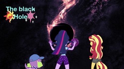 Size: 2048x1147 | Tagged: safe, editor:php77, sci-twi, spike, sunset shimmer, twilight sparkle, equestria girls, g4