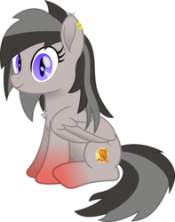 Size: 1592x2019 | Tagged: safe, artist:itspeahead, oc, oc only, oc:fire attack, bat pony, pegasus, pony, g4, my little pony: the movie, batasus, blue eyes, chest fluff, ear fluff, ear piercing, female, looking at you, mare, movie accurate, piercing, simple background, sitting, smiling, solo, transparent background, vector