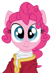 Size: 3530x5000 | Tagged: safe, artist:aaronmk, pinkie pie, earth pony, pony, g4, alternate hairstyle, clothes, david hume, female, looking at you, mare, simple background, smiling, transparent background, vector