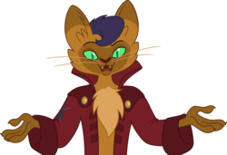 Size: 5000x3420 | Tagged: safe, artist:dashiesparkle, capper dapperpaws, abyssinian, cat, anthro, g4, my little pony: the movie, .svg available, chest fluff, clothes, coat, male, simple background, solo, transparent background, vector