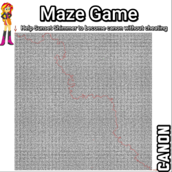 Size: 1773x1773 | Tagged: safe, edit, editor:starry mind, sunset shimmer, equestria girls, g4, arrow, canon, challenge accepted, congratulations, game, impossible, labyrinth, maze, maze game, mission accomplished, needs more jpeg, op has too much time on their hands, op is on drugs, simple background, text, this will end in tears, victory, what am i doing with my life..., white background, why, you monster