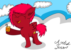 Size: 800x565 | Tagged: safe, artist:artistserver, oc, oc:juice box, pegasus, pony