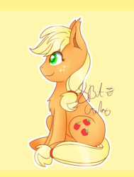 Size: 2326x3081 | Tagged: safe, artist:8bitgalaxy, applejack, earth pony, pony, g4, female, high res, mare, simple background, solo