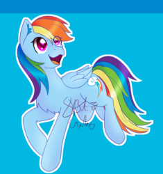 Size: 2892x3082 | Tagged: safe, artist:8bitgalaxy, rainbow dash, pegasus, pony, g4, female, high res, mare, simple background, solo