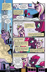 Size: 994x1528 | Tagged: safe, artist:andypriceart, idw, official comic, princess cadance, tempest shadow, alicorn, pony, unicorn, g4, spoiler:comic, spoiler:comic67, broken horn, comic, crystal empire, female, horn, mare, preview, speech bubble, tempest's tale