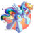 Size: 2000x2000 | Tagged: safe, artist:chaosangeldesu, part of a set, rainbow dash, pegasus, pony, g4, backwards cutie mark, beautiful, butt, butt fluff, circle background, cute, cutie mark, dashabetes, female, fluffy, high res, hooves, looking at you, looking back, looking back at you, mare, plot, simple background, smiling, solo, tail, transparent background, wings