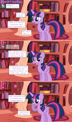 Size: 1280x2168 | Tagged: safe, artist:hakunohamikage, twilight sparkle, alicorn, pony, ask-princesssparkle, g4, ask, blushing, female, golden oaks library, solo, tumblr, twilight sparkle (alicorn)