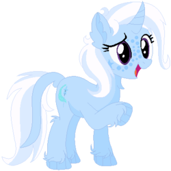 Size: 387x387 | Tagged: safe, artist:bezziie, trixie, pony, g4, alternate design, curved horn, female, horn, simple background, solo, transparent background