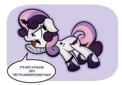Size: 1829x1280 | Tagged: safe, artist:vaetan, sweetie belle, pony, unicorn, g4, female, goth, gothic, it's a phase, it's not a phase, solo