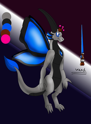 Size: 1821x2473 | Tagged: safe, artist:pd123sonic, oc, oc only, oc:leo, dragon, barely pony related, butterfly dragon, reference sheet, solo, wand