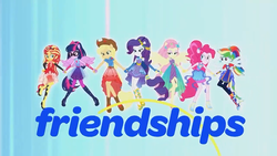 Size: 1280x720 | Tagged: safe, screencap, applejack, fluttershy, pinkie pie, rainbow dash, rarity, sci-twi, sunset shimmer, twilight sparkle, equestria girls, equestria girls specials, g4, my little pony equestria girls: better together, my little pony equestria girls: rollercoaster of friendship, female, humane five, humane seven, humane six, me my selfie and i, ponied up, sci-twilicorn, super ponied up
