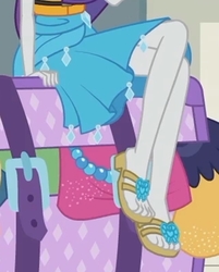 Size: 1689x2100 | Tagged: safe, screencap, rarity, equestria girls, equestria girls series, g4, the salty sails, clothes, cropped, crossed legs, feet, female, flip-flops, legs, pictures of legs, rarity's blue sarong, sandals, sarong, sexy, solo, swimsuit