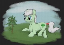 Size: 1134x790 | Tagged: safe, artist:shaliwolf, oc, oc only, pony, looking at something, simple background, solo, tree