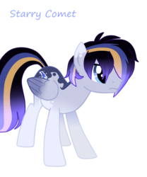 Size: 996x1200 | Tagged: safe, artist:sugaryicecreammlp, oc, oc only, oc:starry comet, pegasus, pony, male, simple background, solo, stallion, white background